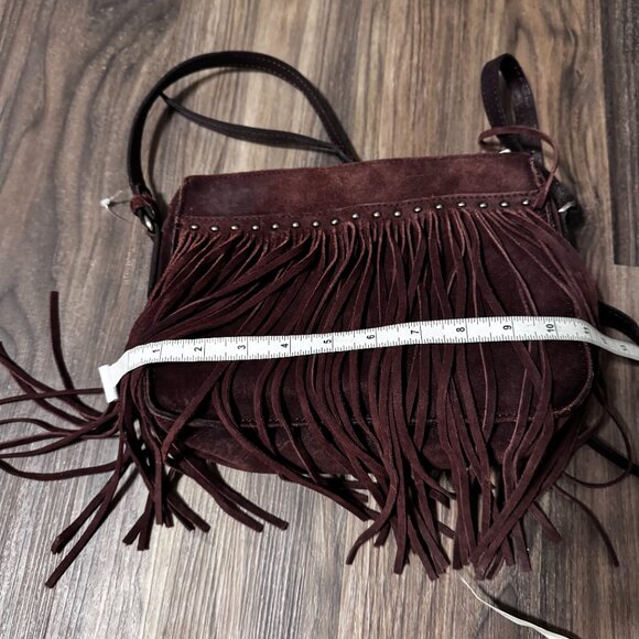 Patricia Nash Suede Leather Western Fringe Crossbody Festival Equestrian Cowgirl - Picture 9 of 17